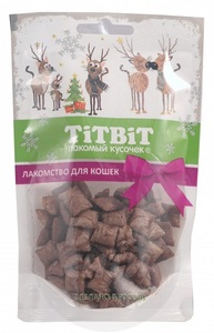 TitBit Хрустящие подушечки с паштетом из говядины Новогодняя коллекция, Титбит