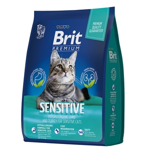 Brit Premium adult cat sensitive turkey & lamb производство Россия, Брит
