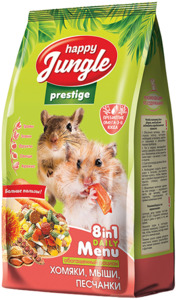 Корм Happy Jungle Престиж для хомяков, мышей и песчанок, Хэппи Джунгли