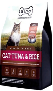 Gina Classic Adult Cat Tuna & Rice, Джина