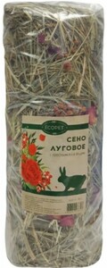 Сено Ecopet Луговое с лепестками роз и ягодами рябины, Экопет