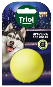 Triol Игрушка для собак Мяч-неон серия Night City, Триол