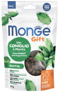 Monge Gift Dental Хрустящие подушечки с начинкой для чистки зубов, Монж