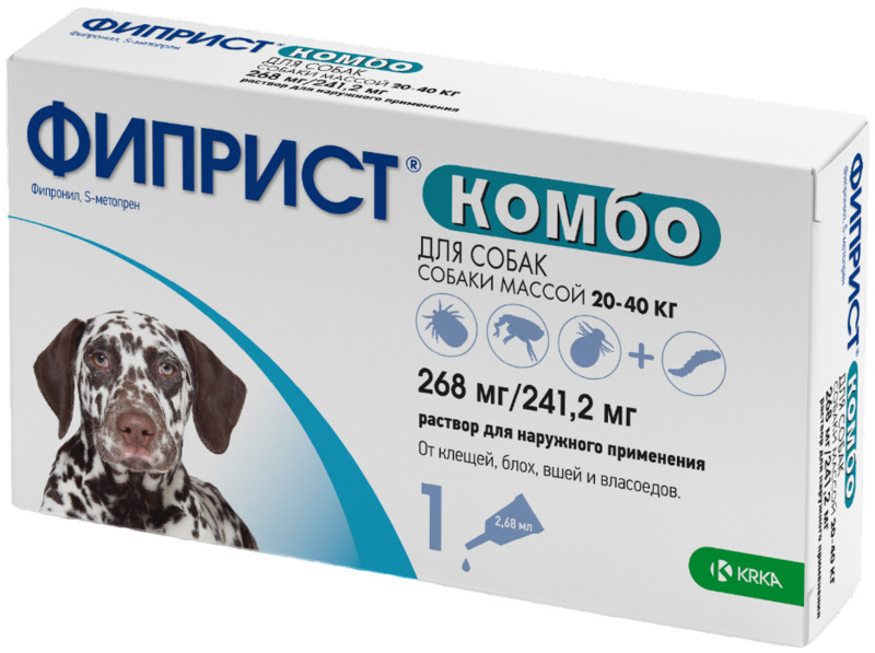 Фиприст Комбо для собак, 1 пипетка