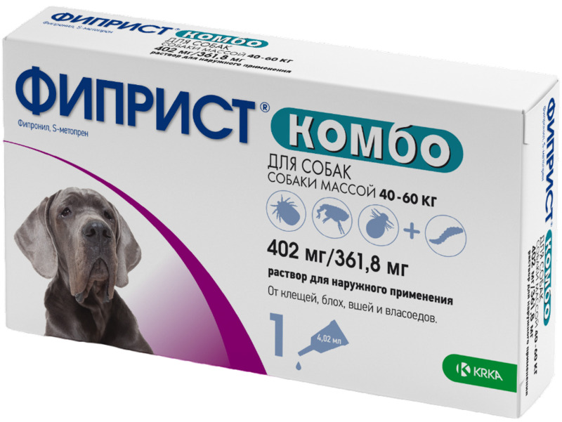 Фиприст Комбо для собак, 1 пипетка