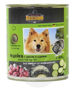 Консервы Belcando для собак, Индейка рис и цукини