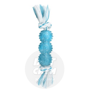 Палочка синтетическая с канатом для собак CanineClean 35 см голубой