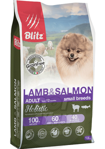 Blitz Holistic Lamb & Salmon Adult Dog Small Breeds (Grain Free), Блитс