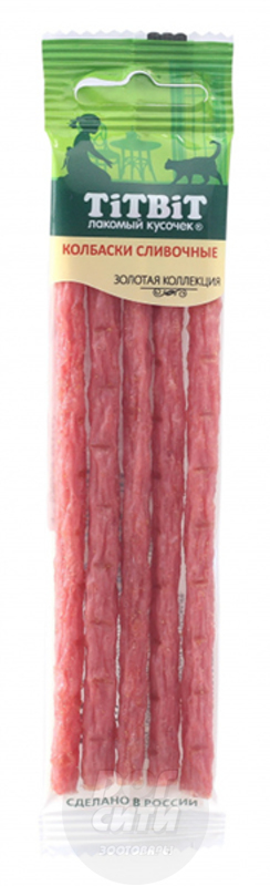 TitBit Золотая коллекция колбаски сливочные для кошек, ТитБит