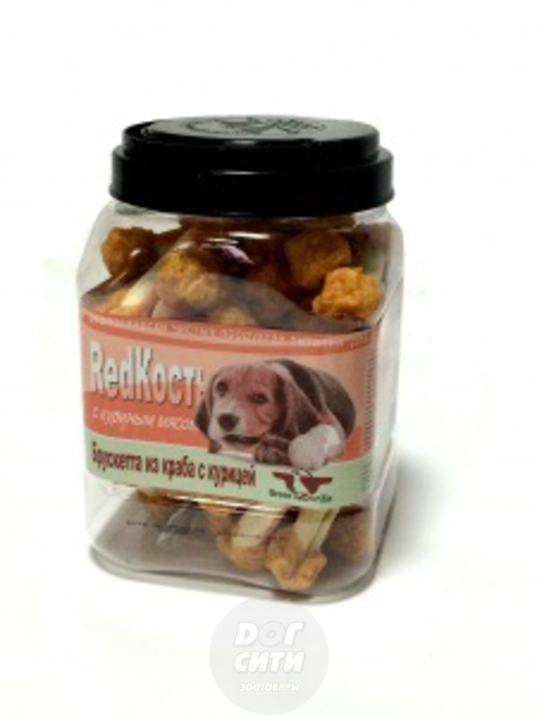 Green Qzin RED Кость куриные гантельки с крабовым мясом, Грин Кьюзин