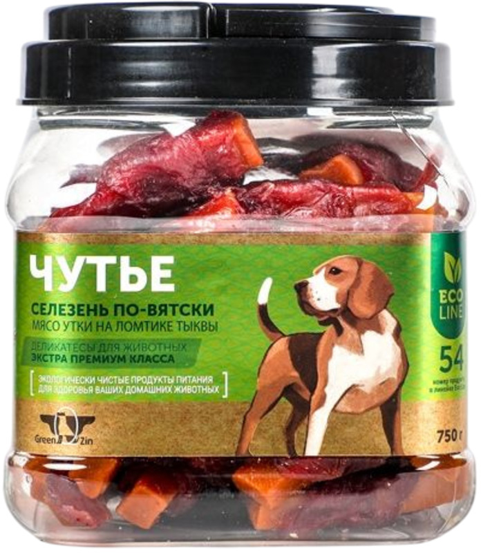 Green Qzin Чутье Сушеное утиное мясо на ломтике тыквы, Грин Кьюзин