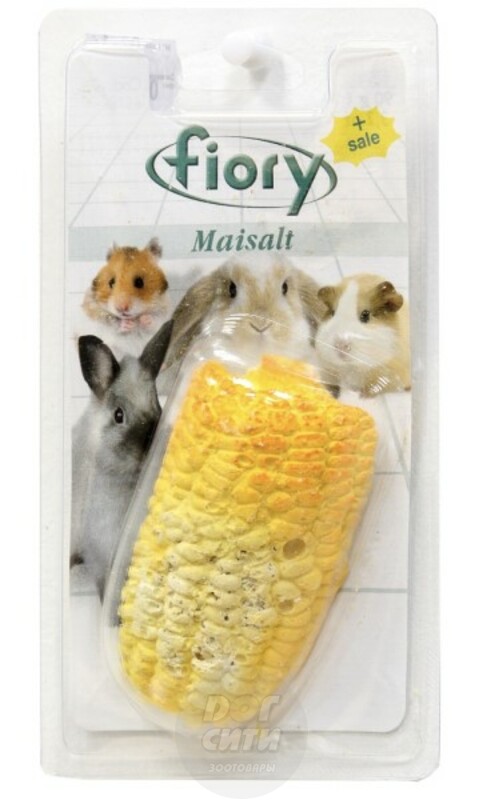 Fiory био камень для грызунов с солью в форме кукурузы, Фиори