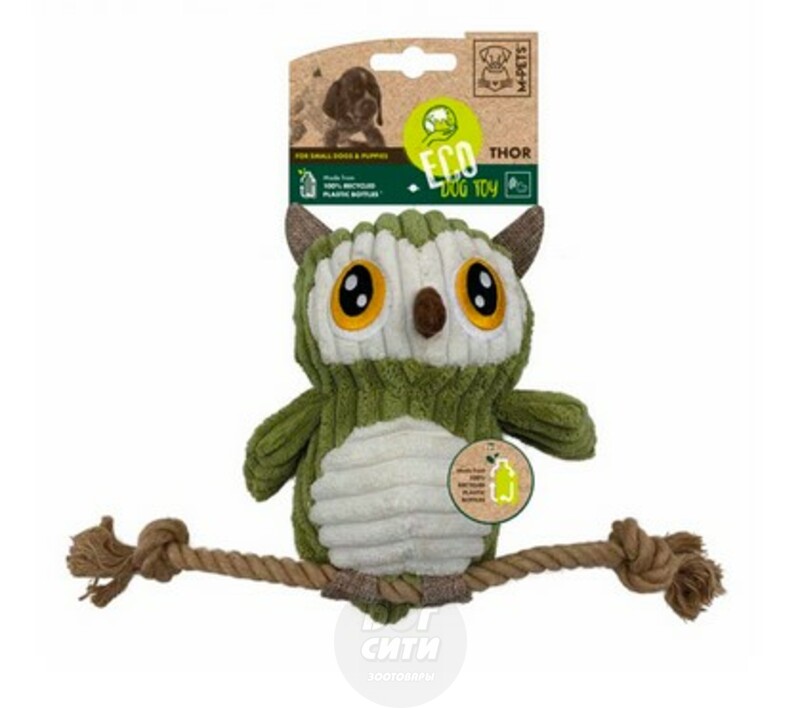 MPets игрушка для собак Сова с канатом мягкая МПетс