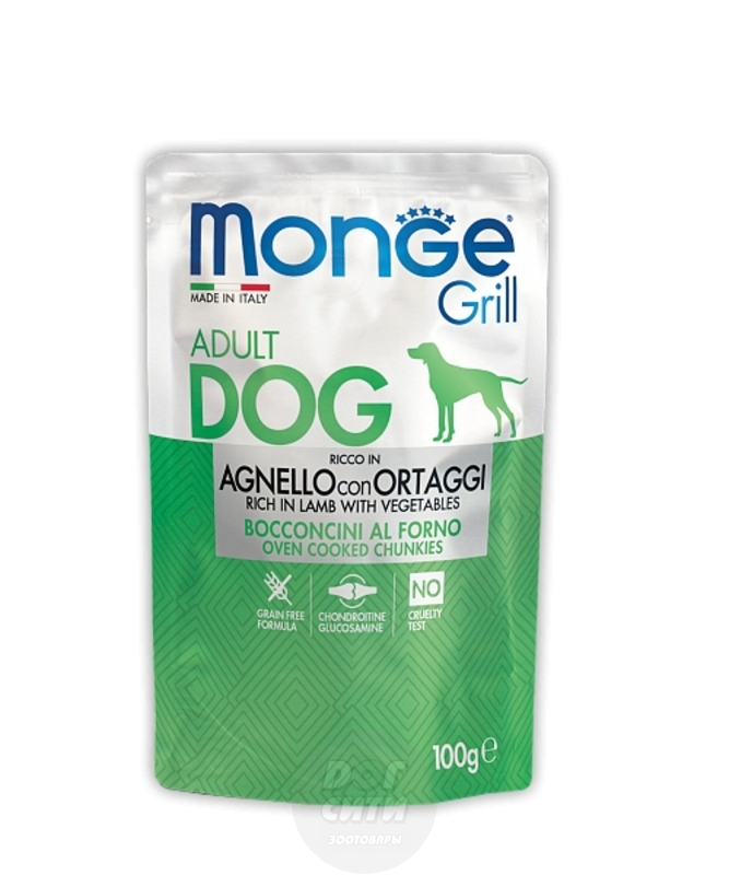 Monge Grill Pouch Agnello Con Ortaggi, Монж