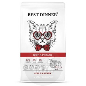 Best Dinner Adult & Kitten Beef & Potato, Бест Диннер