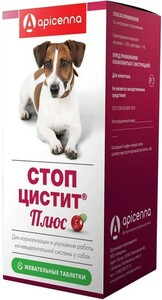 Стоп-цистит Плюс жевательные таблетки для собак 40 таблеток