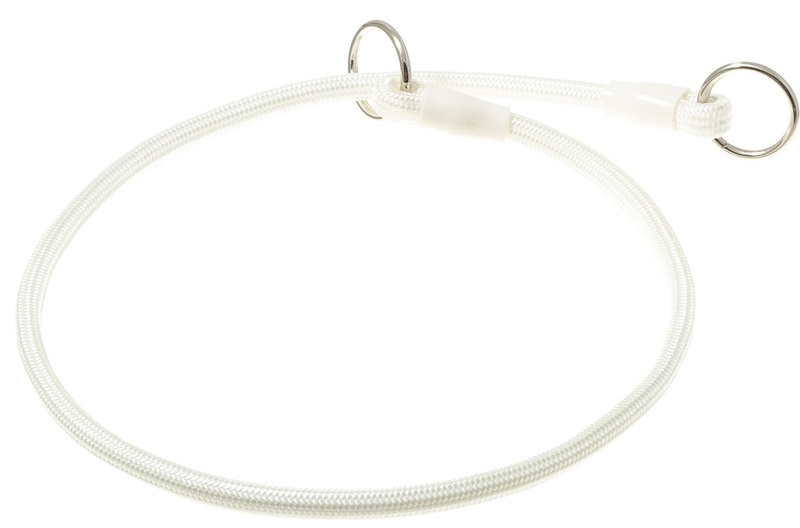 Ошейник-удавка VIPet 6 мм круглый 2 кольца Белый, ВИПет