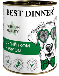Best Dinner Меню №5 с ягненком и рисом для щенков и взрослых собак, Бест Диннер