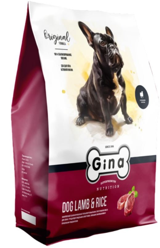 Gina для собак Ягненок и рис, Джина