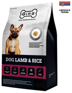 Gina для собак Ягненок и рис, Джина