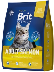 Brit Premium adult cat с лососем производство Россия, Брит