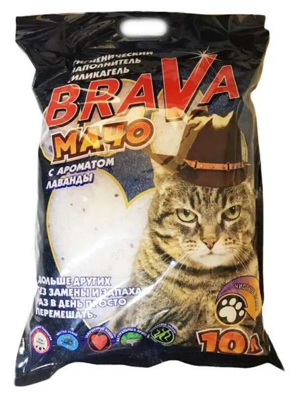 Наполнитель Брава Мачо Лаванда силикагель, BraVa