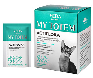 Veda My Totem Actiflora синбиотический комплекс для кошек, Веда