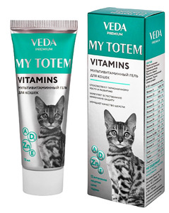Veda My Totem Vitamins мультивитаминный гель для кошек, Веда Май Тотем 75 мл