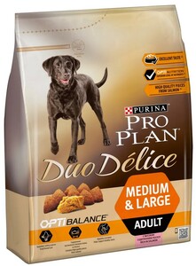 Pro Plan Duo Delice Adult для собак средних и крупных пород с лососем и рисом, Про План