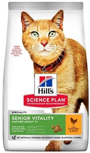 Hill's SP Senior Vitality для пожилых кошек с курицей, Хиллс