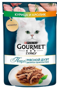 Gourmet Perle мясной дуэт для кошек, Гурмэ