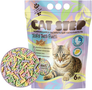 Наполнитель Cat Step Tofu Лимонная карамель растительный комкующийся, Кэт Степ 