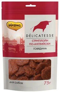 Мнямс лакомство для собак Стриплойн по-английски