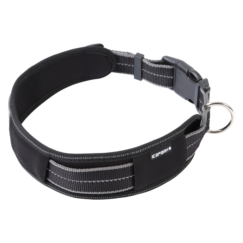 Ошейник Icepeak Pet Highway мягкий расширеный черный, Айспик пет