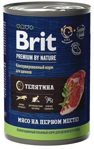Brit Premium by Nature консервы для щенков с телятиной, Брит