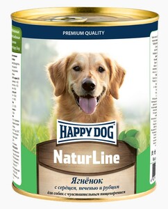 Консервы Happy Dog Natur Line ягненок, сердце, печень, рубец, Хэппи Дог