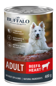 Mr. Buffalo Adult консервы для собак говядина и сердце, Буффало