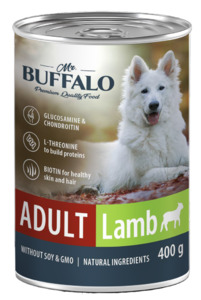 Mr. Buffalo Adult консервы для собак ягненок, Буффало 400 г