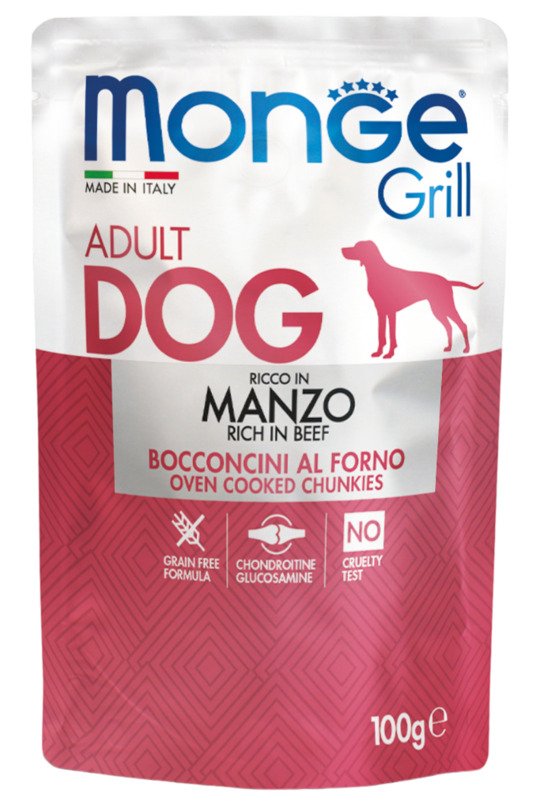 Monge Dog Grill Pouch Beef, Монж