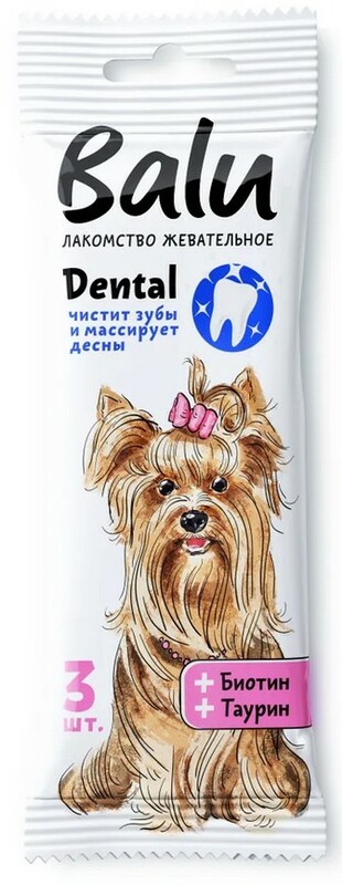 Balu Лакомство жевательное с биотином, таурином для собак, Балу