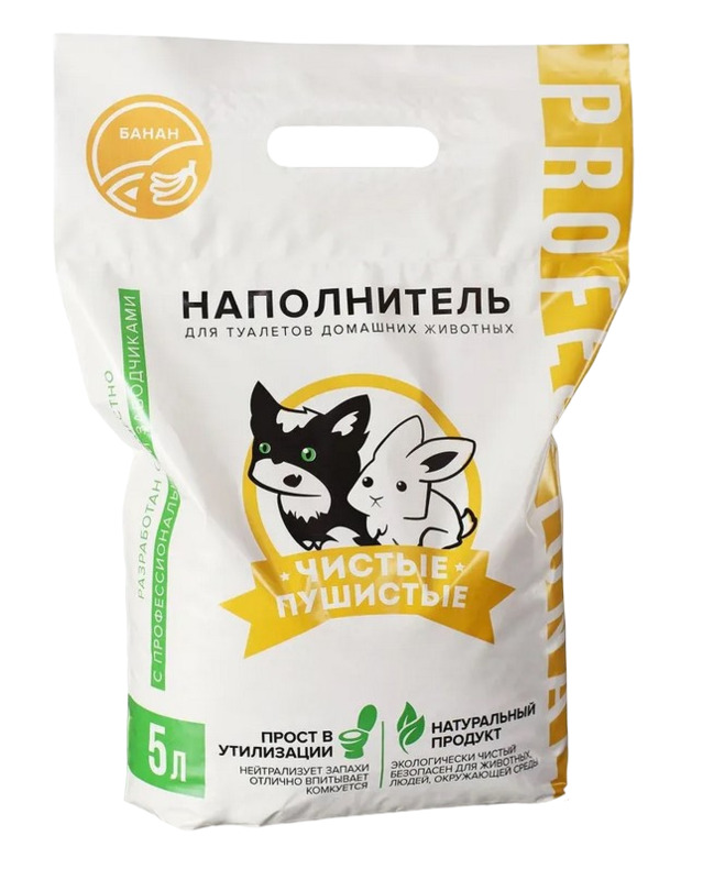 Наполнитель Чистые Пушистые с ароматом банана