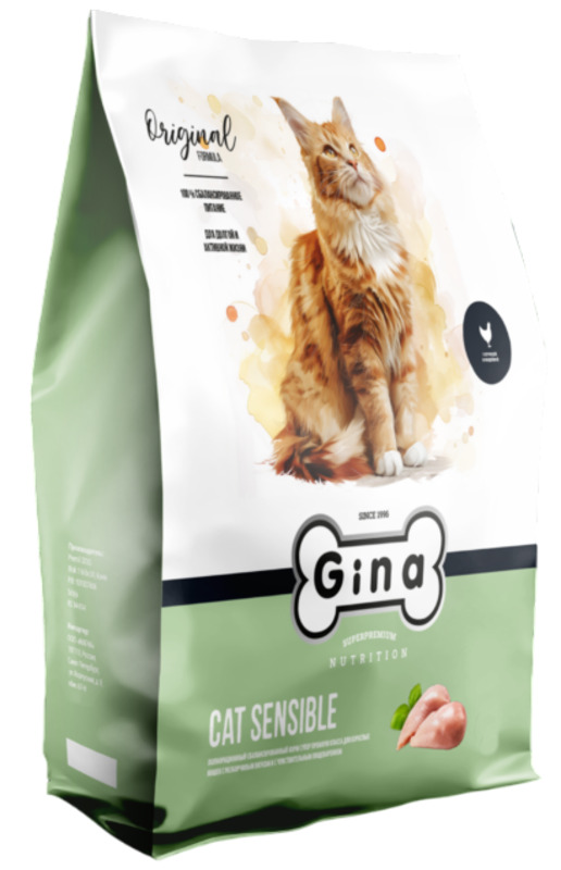 Gina для кошек с чувствительным пищеварением, Джина