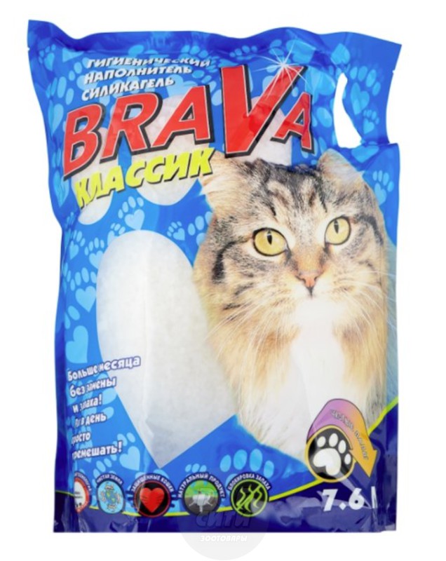 Наполнитель Брава Классик Силикагель, Brava 