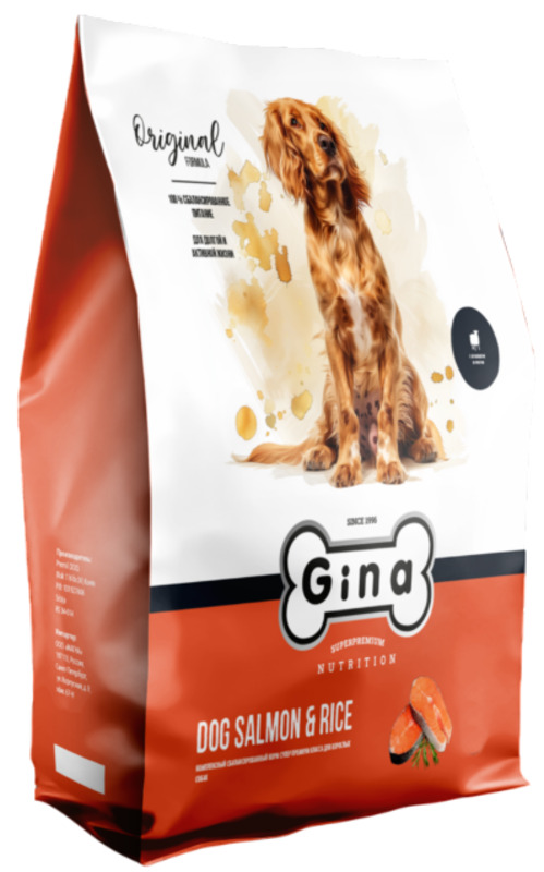 Gina для собак Лосось и рис, Джина
