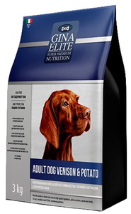 Gina Elite Adult Dog Venison & Potato, Джина 3 кг