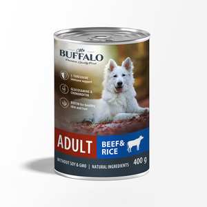 Mr. Buffalo Adult консервы для собак говядина рис, Буффало