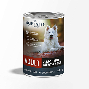 Mr. Buffalo Adult консервы для собак говядина ассорти, Буффало