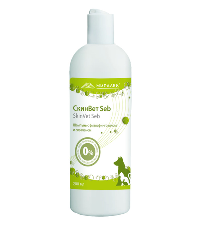 Шампунь СкинВет Seb со скваленом и фитосфингозином