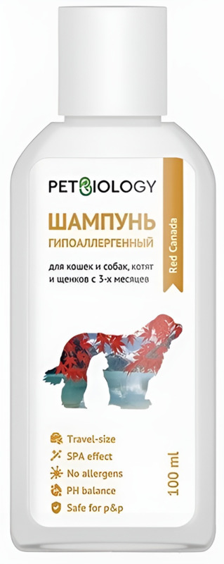 PetBiology Шампунь для кошек и собак Гипоаллергенный Канада, Петбиолоджи
