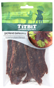 TitBit джерки мясные из баранины Меню от Шефа, Титбит 70г